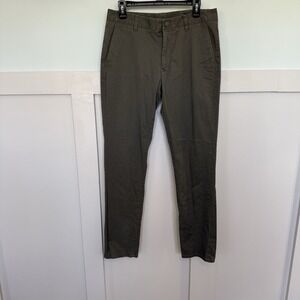 Bonobos Tailored Chino Pants Mens 32x32 Olive Green Gray Classic Casual Preppy